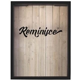 Shadow Box Display Case - Top Loading Black Wood Frame - Showcase Bottle Caps, Shells, Ticket Stubs, Airline Tickets, and More