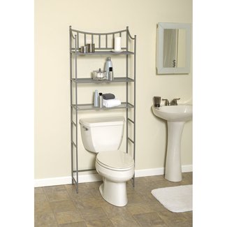 Shelves Over The Toilet As The Additional Storage For ...