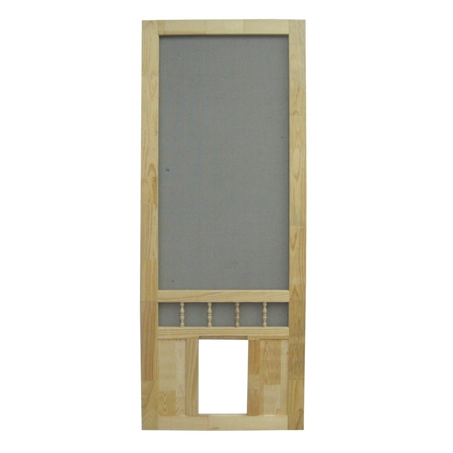 Shop Screen Tight Southport 36-in Natural Wood Screen Door ...