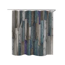 Shower Curtain Rustic Wood Barn Door Pattern Bath Curtain ...