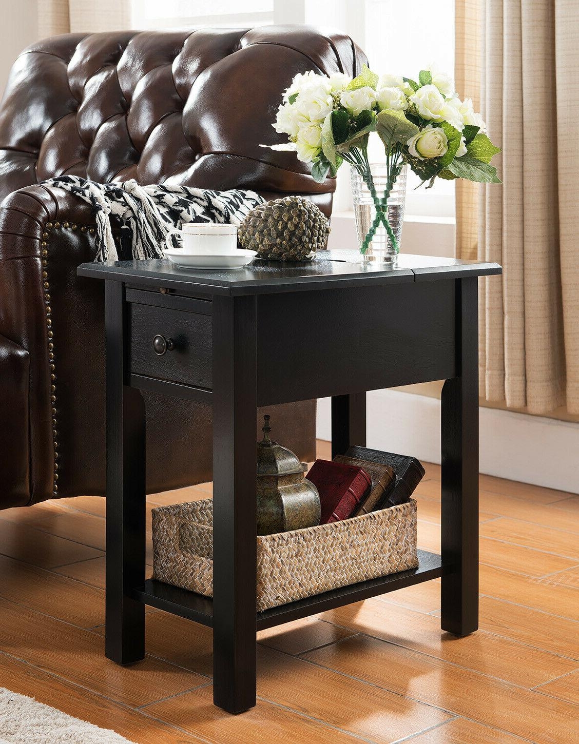 Side Table With Charging Station | Shelby Knox