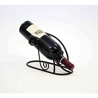 Single Wine Bottle Holder-9.25 Inches Long x 4 Inches Wide. Bronze Color. Handmade.