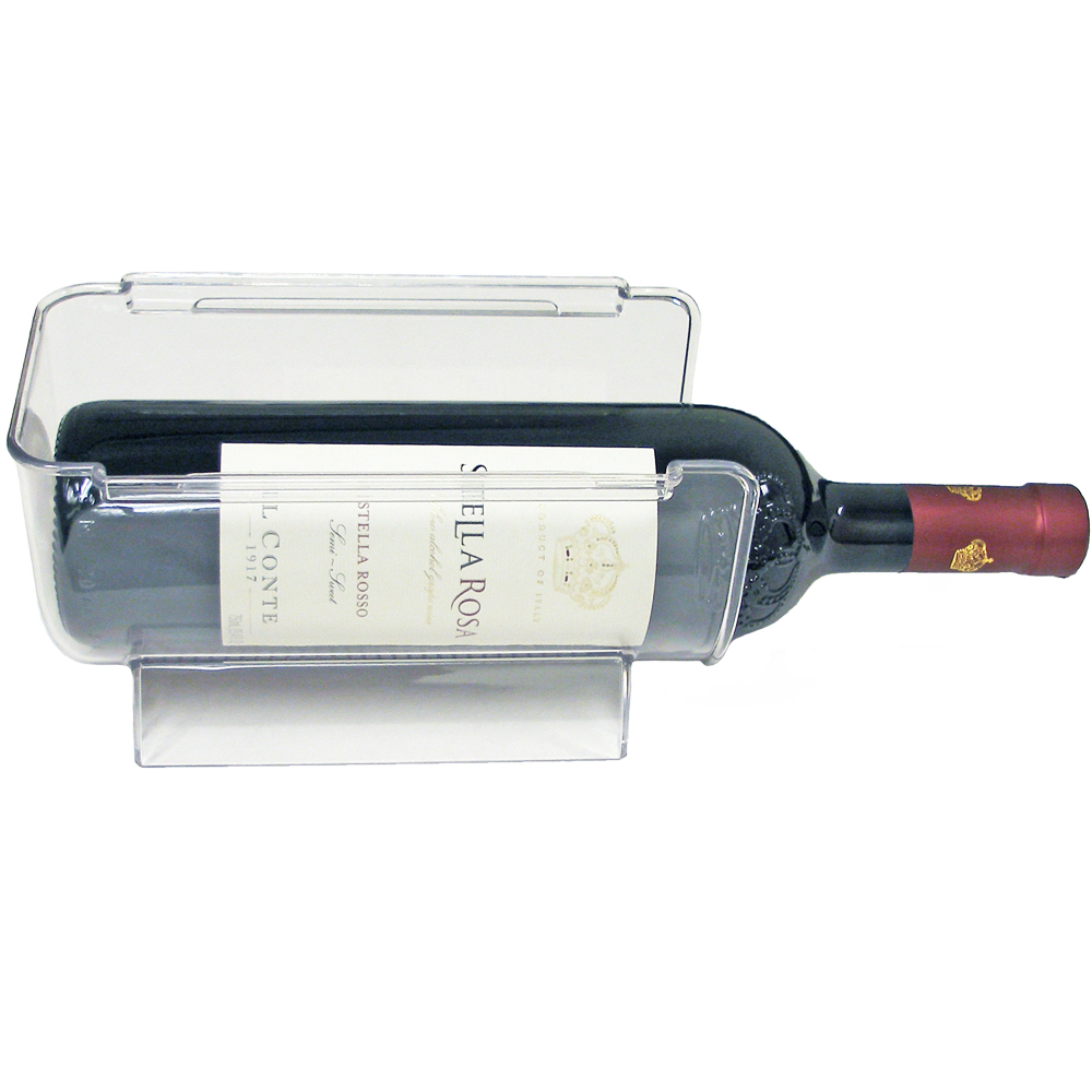Single Wine Bottle Holder in Refrigerator Storage