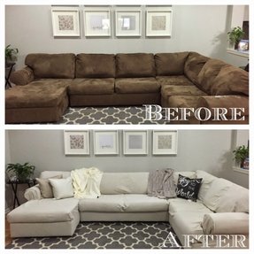 leather sectional couch with ottoman