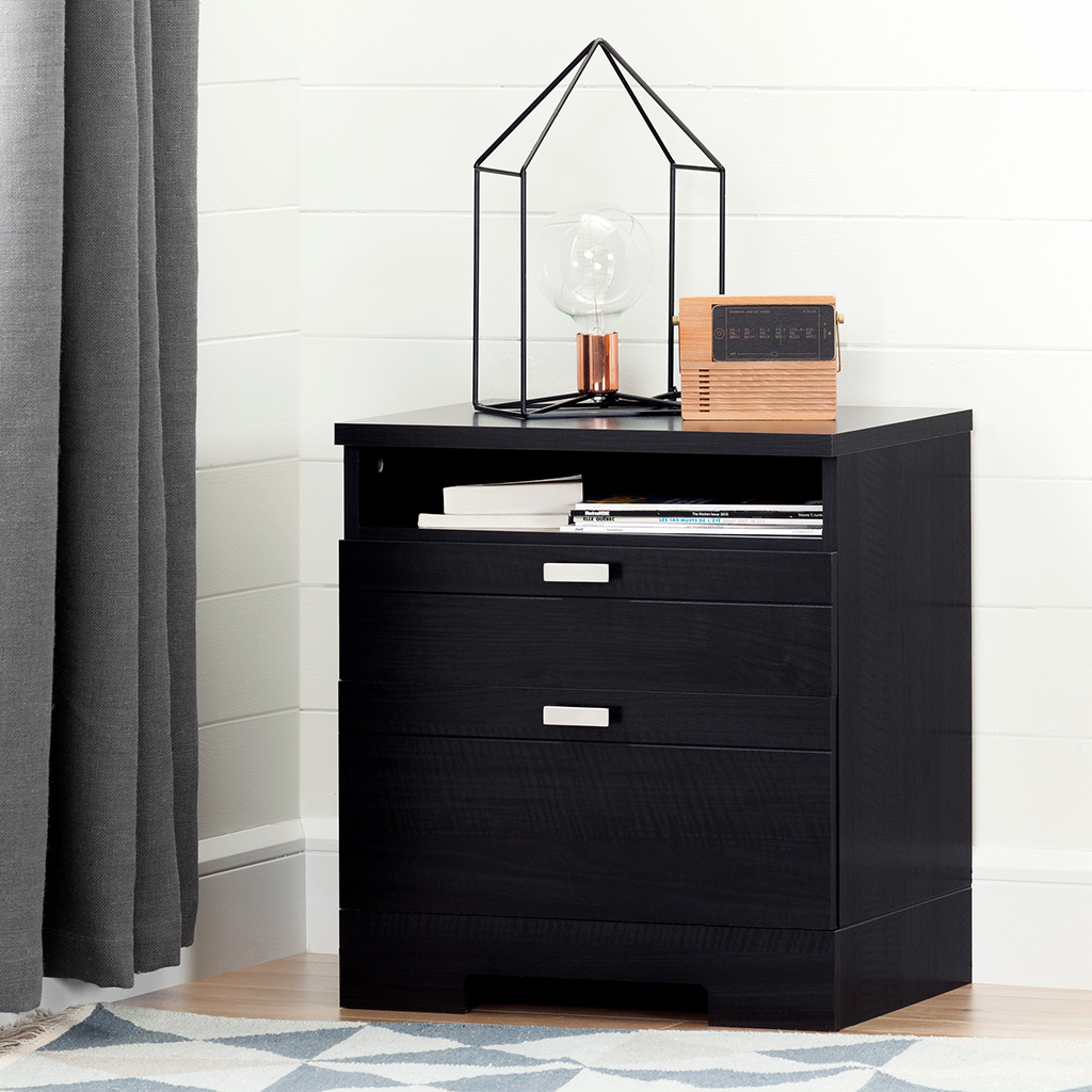 South Shore Reevo Nightstand with Charging Station ...
