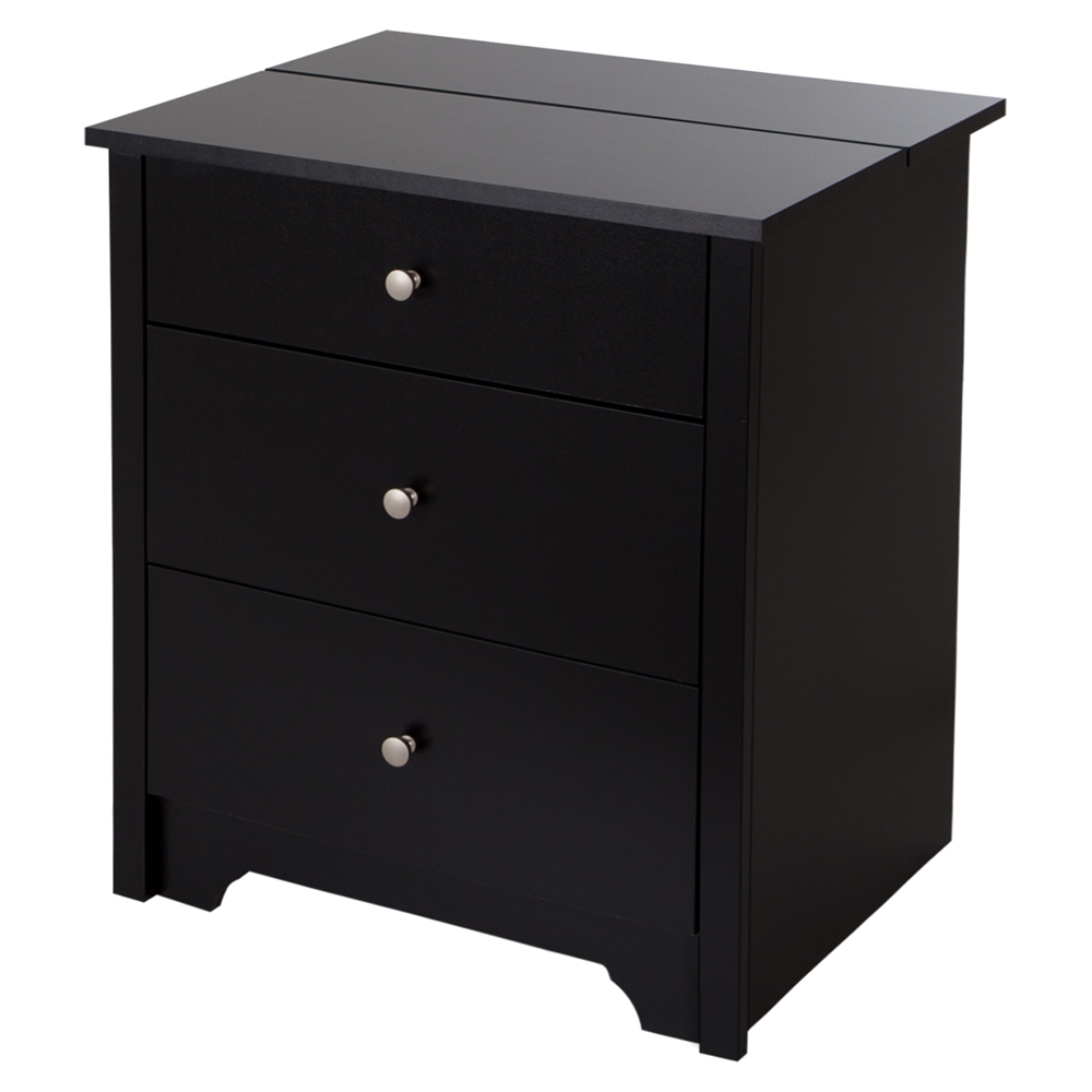 South Shore Vito Nightstand with Charging Station and ...