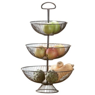 St. Croix Trading 3-Tier Decorative Wire Basket Stand, 24 ...