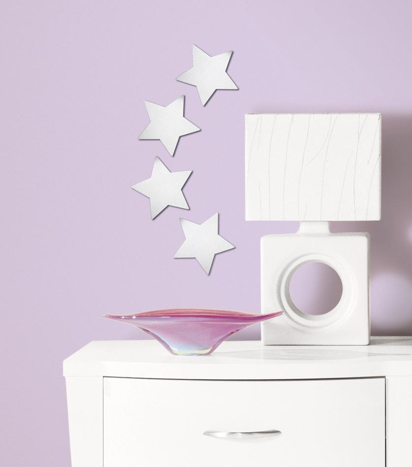 Star Peel & Stick Mirror (Small - 4 pieces) Wall