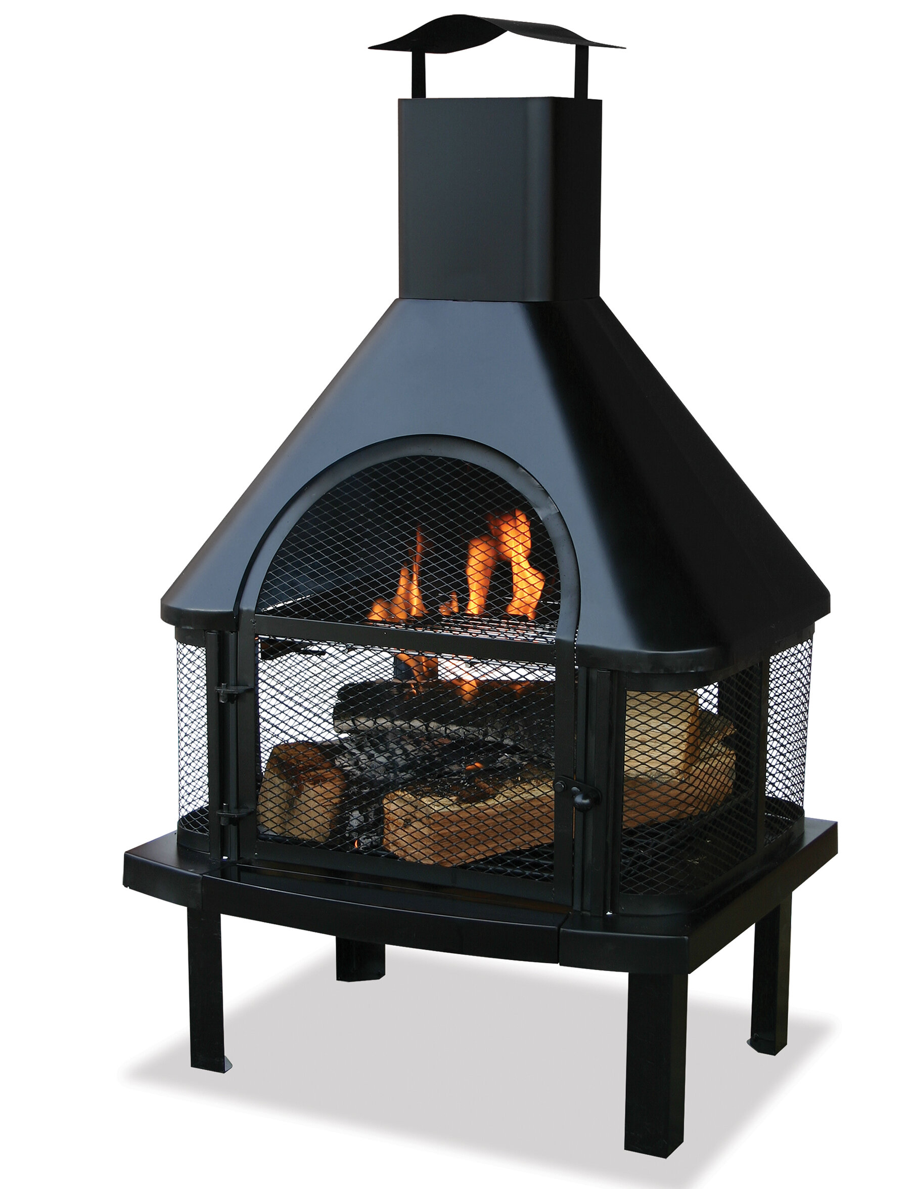 Steel Wood Burning Pagoda Chiminea