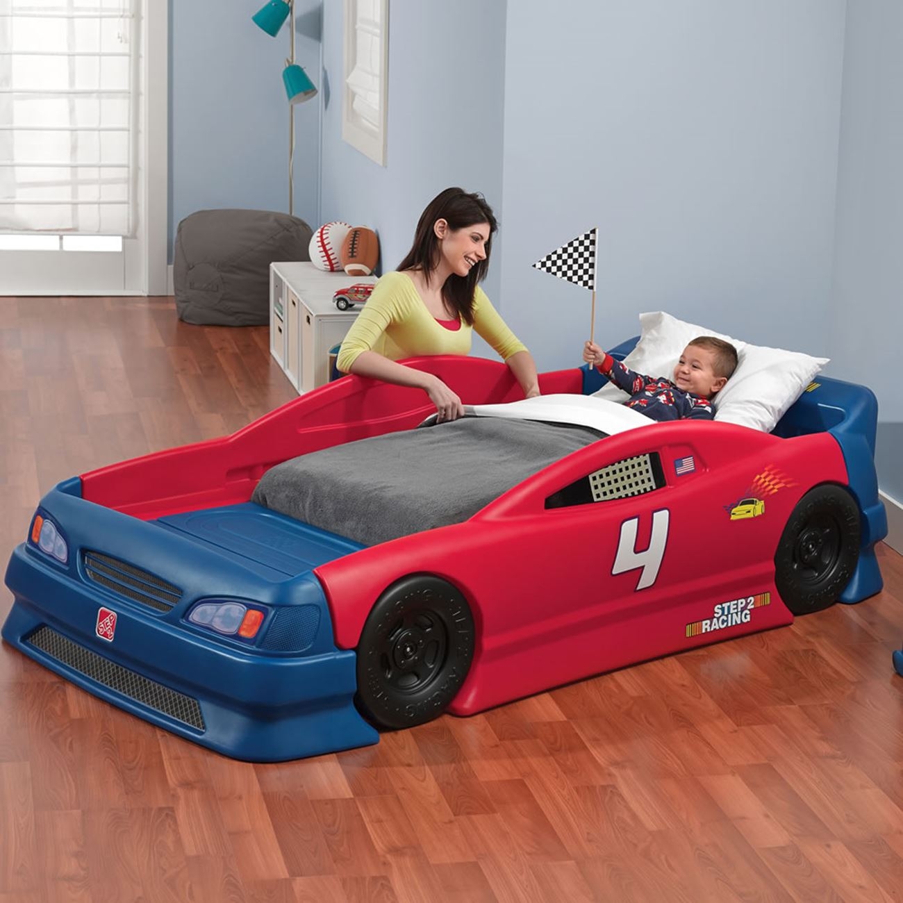 kids racing bed