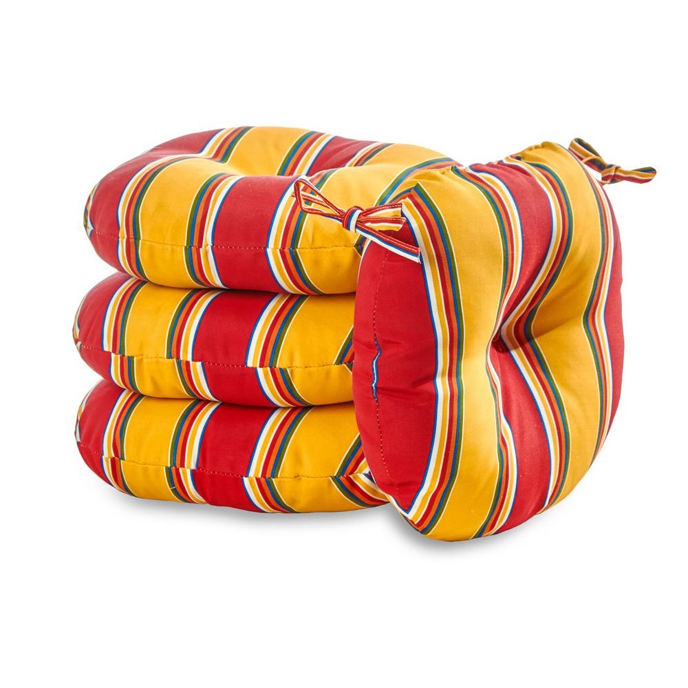 Stripe Indoor/Outdoor Dining Chair Cushion (Set of 4)