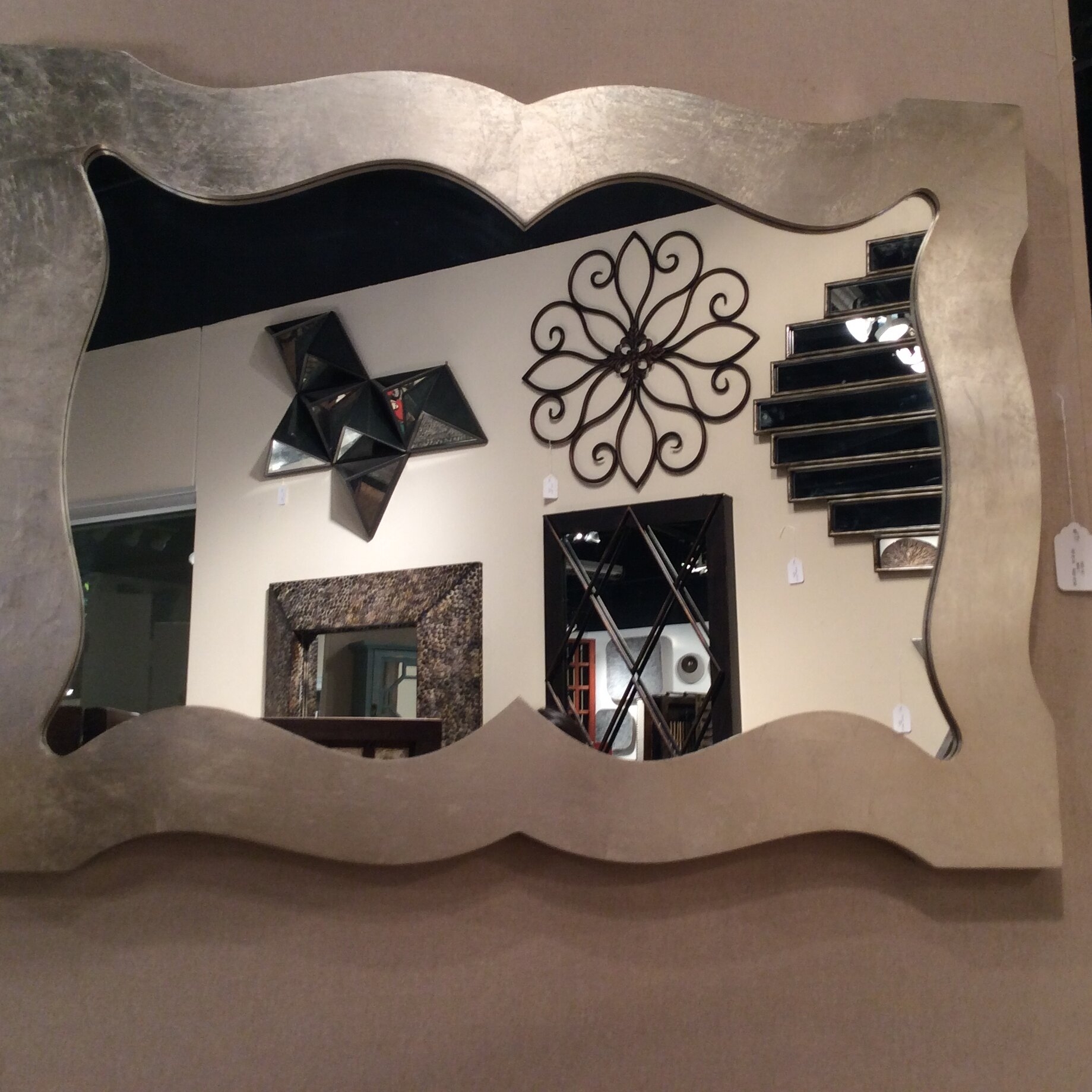 Stroup Traditional Cosmetic Wall Mirror with Wooden Frame