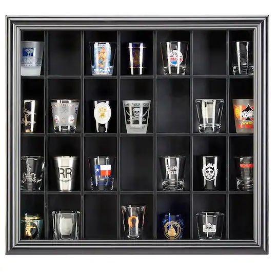 Shot Glass Display Case You Ll Love In, Lighted Shot Glass Display Case