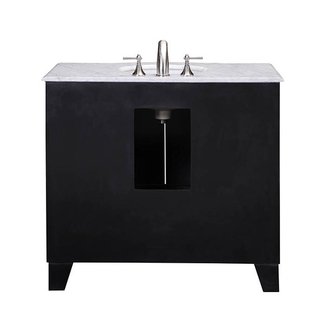 Stufurhome GM-2206-40ES-CR 40-Inch Grand Cheswick Espresso Single Sink Vanity with Carrara Marble Top