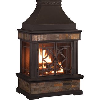 Pirtle Steel Wood Burning Outdoor Fireplace