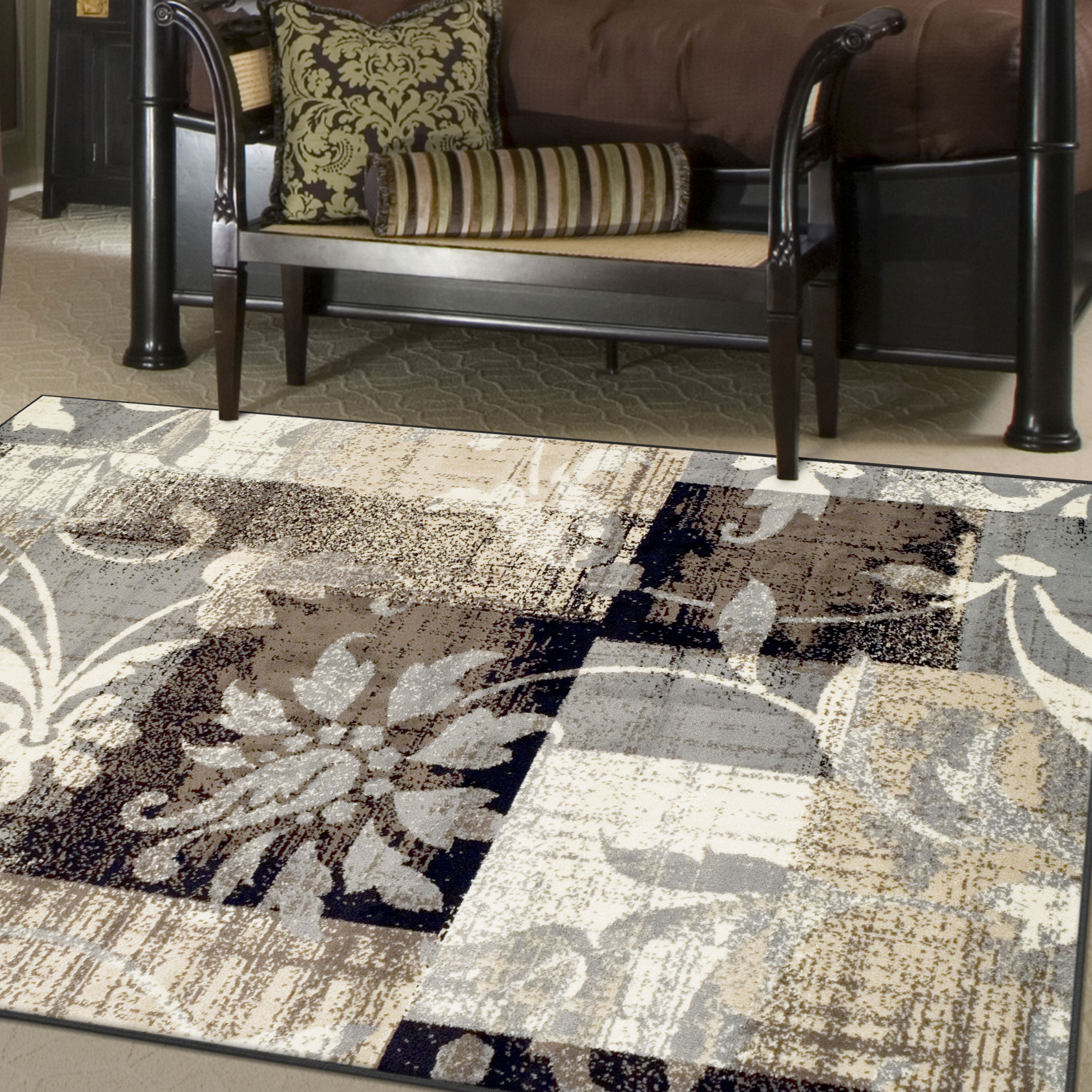 Gray And Brown Area Rug Visualhunt, Gray Area Rugs