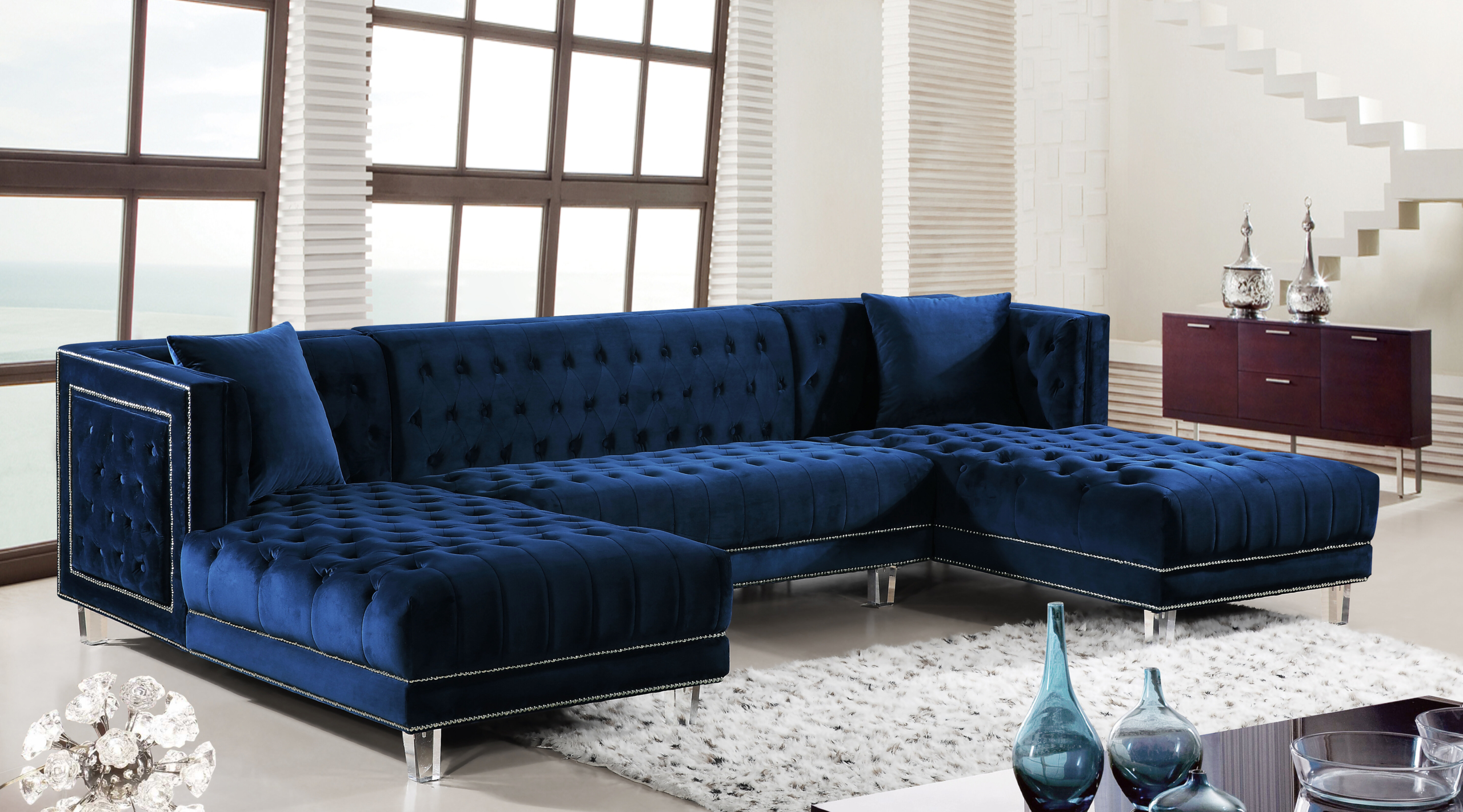 Navy Blue Sectional Couch You Ll Love In 2021 Visualhunt