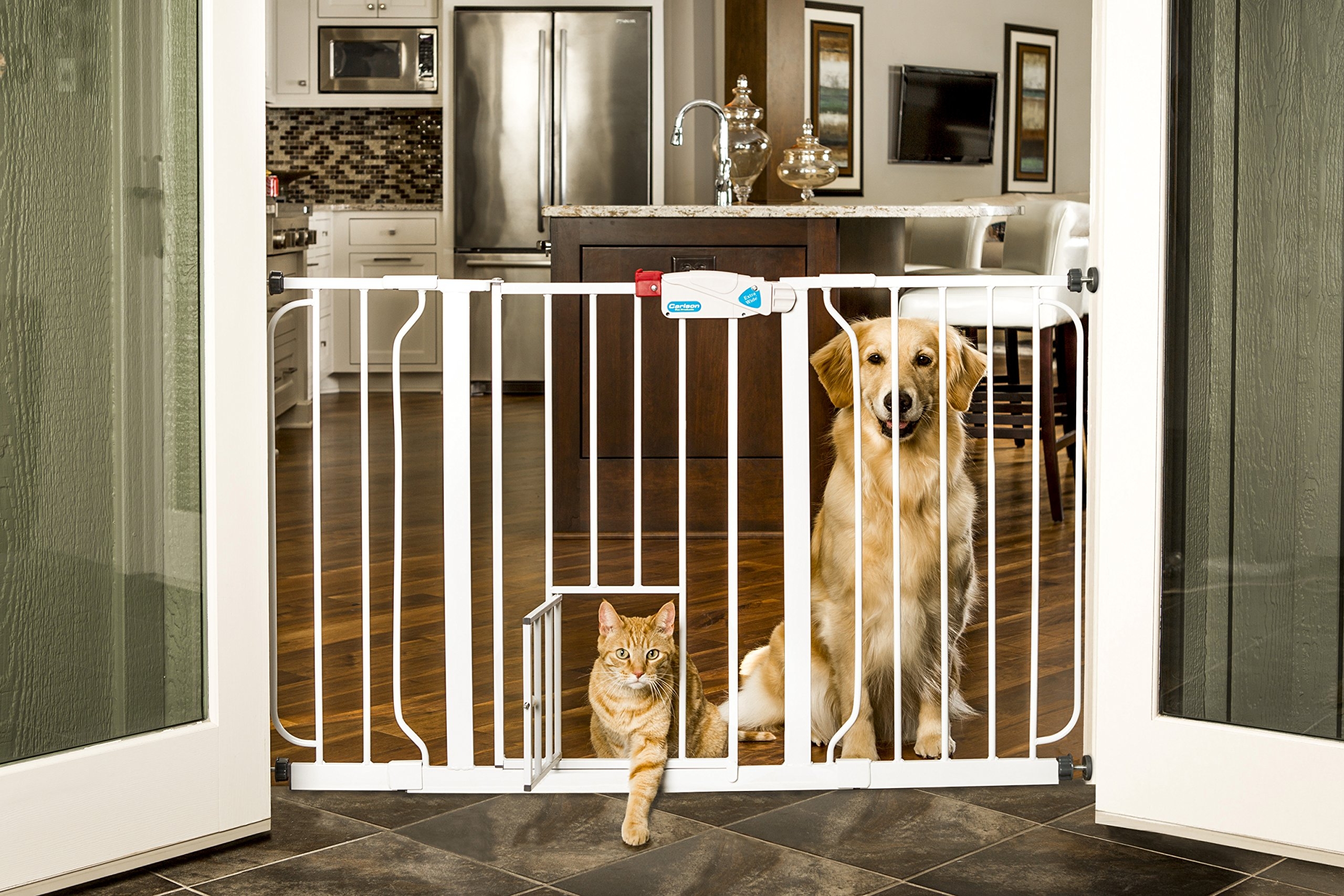 baby gate with cat door