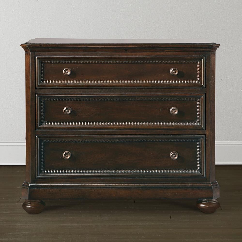 Three Drawer Charging Station Nightstand