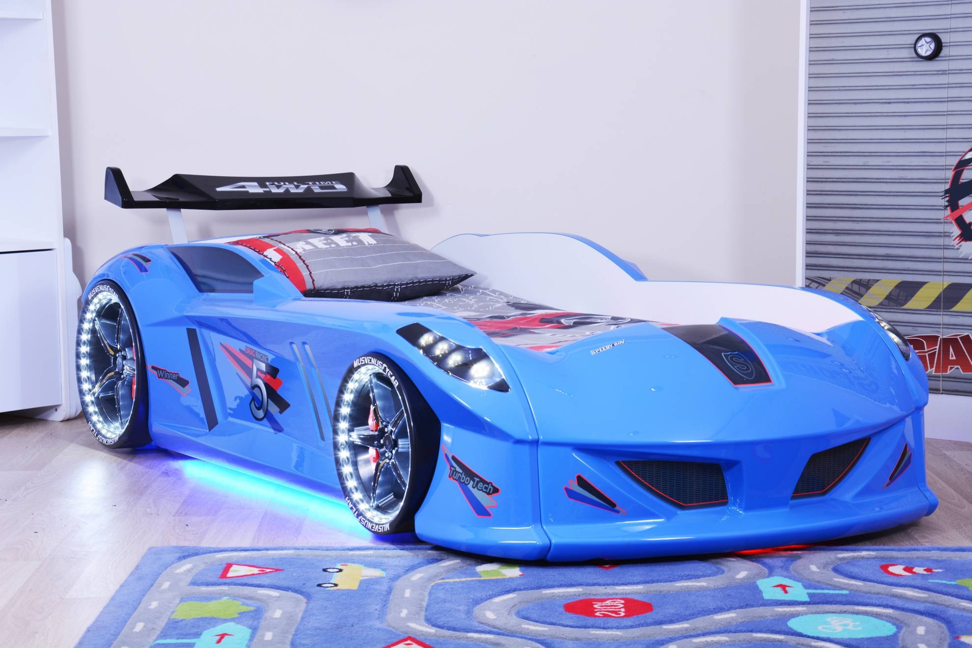 racing car bed with lights