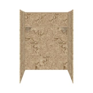 Transolid RBE4867-94 48" x 36" x 72" Solid Surface Shower Wall Surround in Sand Mountain