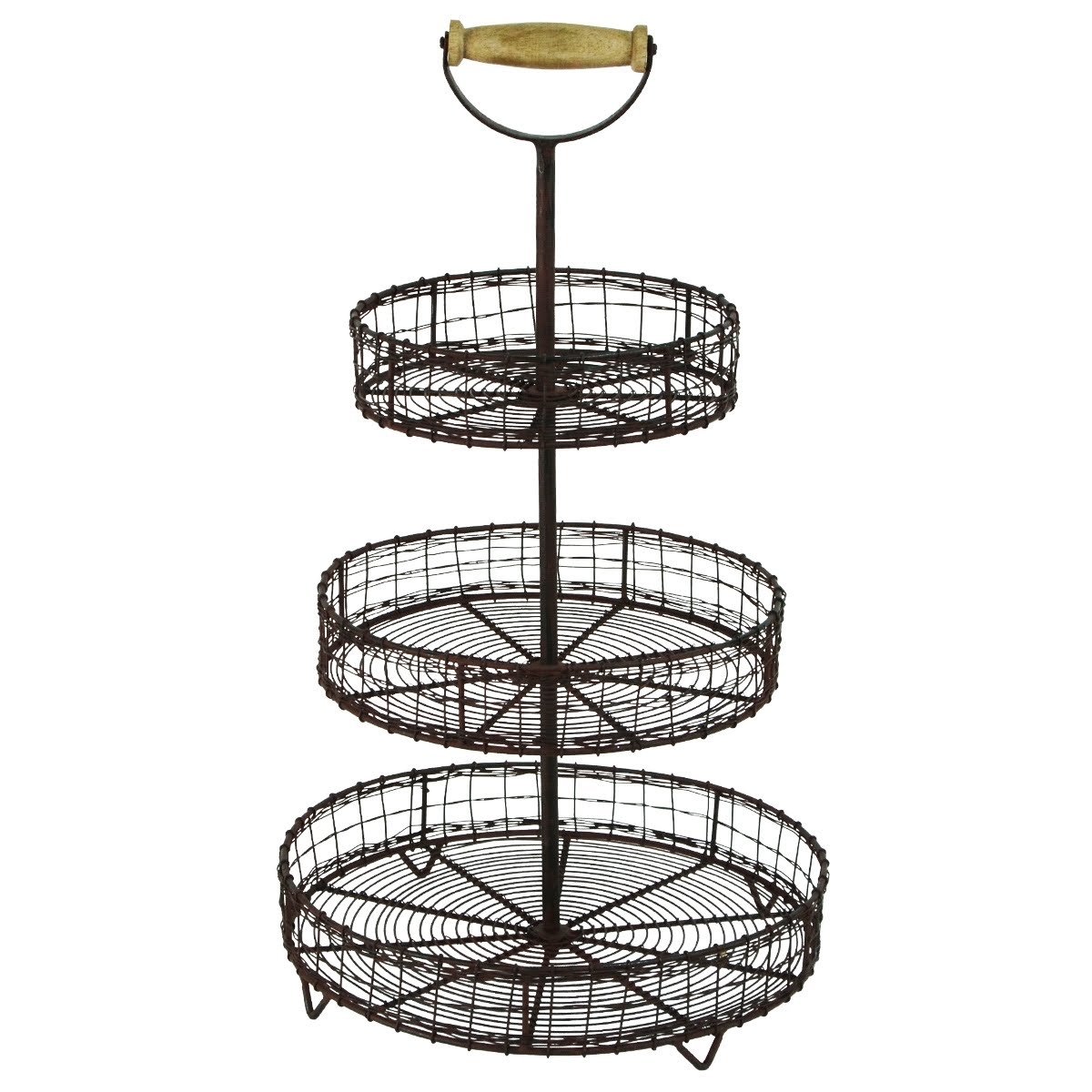 Treasure Gurus Antique Style Metal Wire 3 Tier Rack ...
