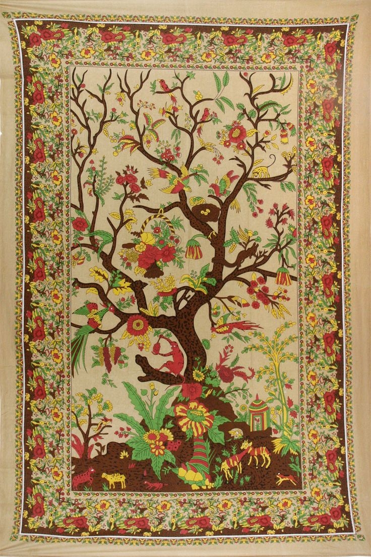 Tree of Life Brown Tapestry 60x90