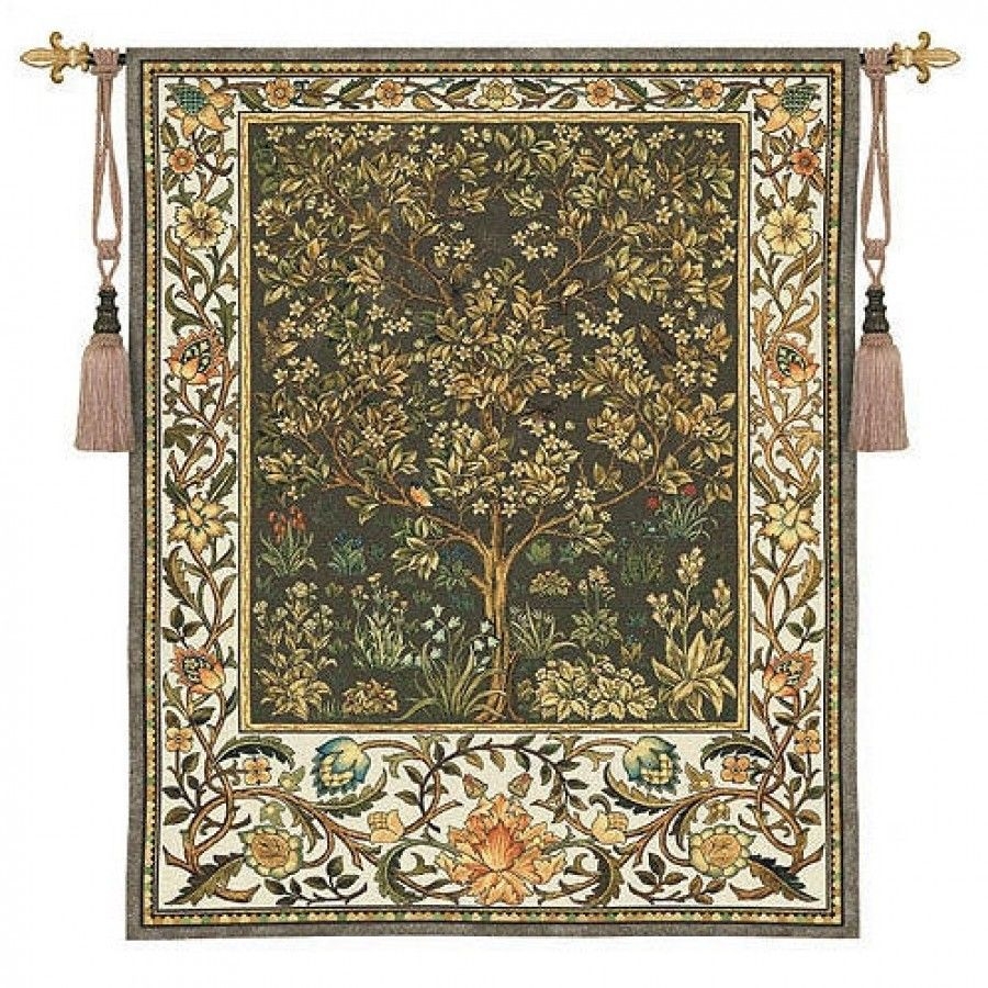 Anokhiart Orange Tree of Life Blossom Bird Hippie Tapestries Bohemian Boho Wall Hanging 