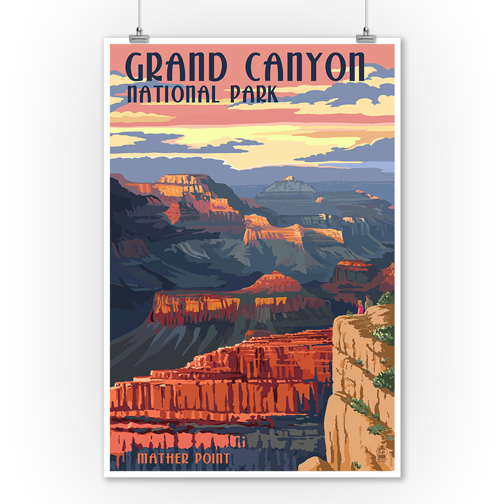 'U.S. National Park Service Series: Grand Canyon National Park (Mather Point)' Vintage Advertisement on Canvas