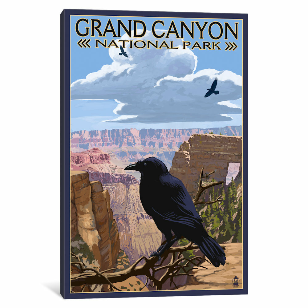 'U.S. National Park Service Series: Grand Canyon National Park (Ravens Near Angels Window)' Vintage Advertisement on Canvas