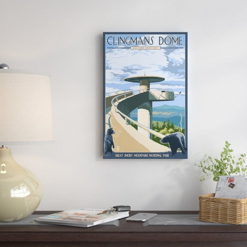 'U.S. National Park Service Series: Great Smoky Mountains National Park (Clingmans Dome Observation Tower I)' Vintage Advertisement on Canvas