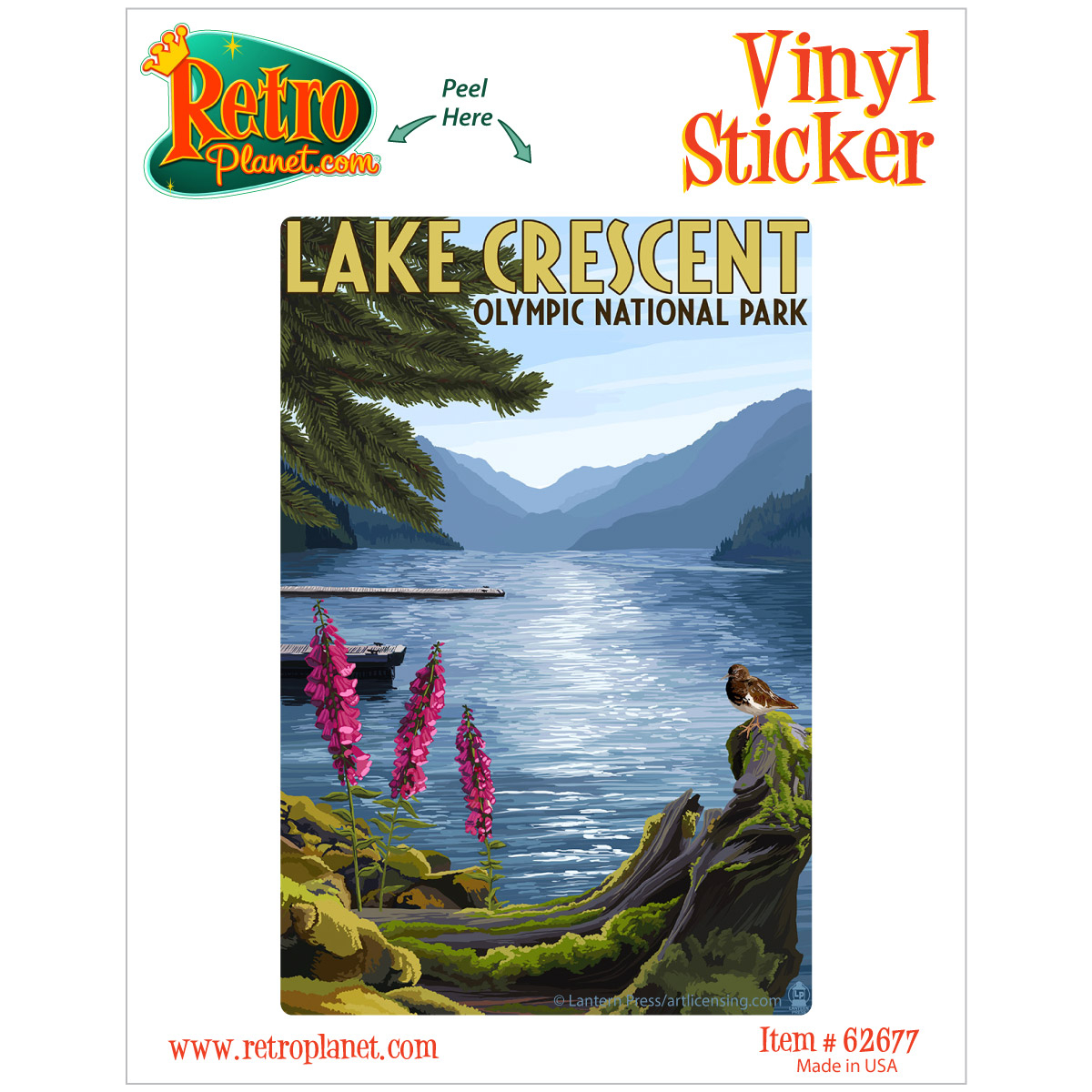 'U.S. National Park Service Series: Olympic National Park (Lake Crescent)' Vintage Advertisement on Canvas