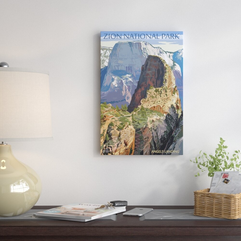 'U.S. National Park Service Series: Zion National Park (Angels Landing I)' Vintage Advertisement on Canvas