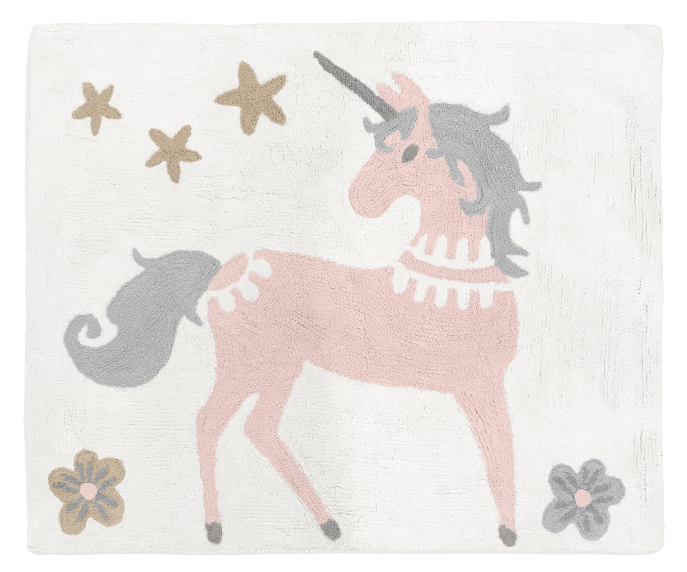 Unicorn Cotton Blush Pink/Gray Area Rug