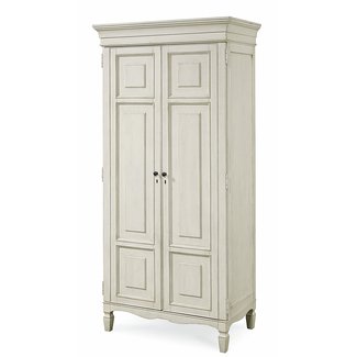 Universal Tall Storage Cabinet with Doors in White - Engineered