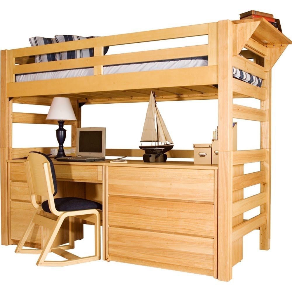 twin xl loft bed with desk