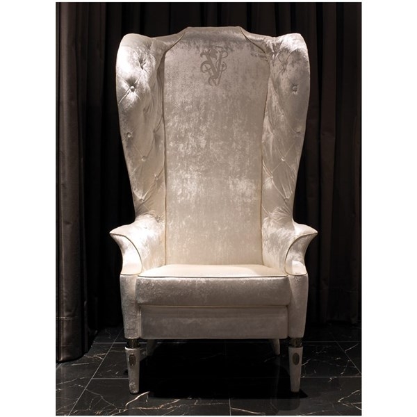 Upholstered Tufted High Back Armchair