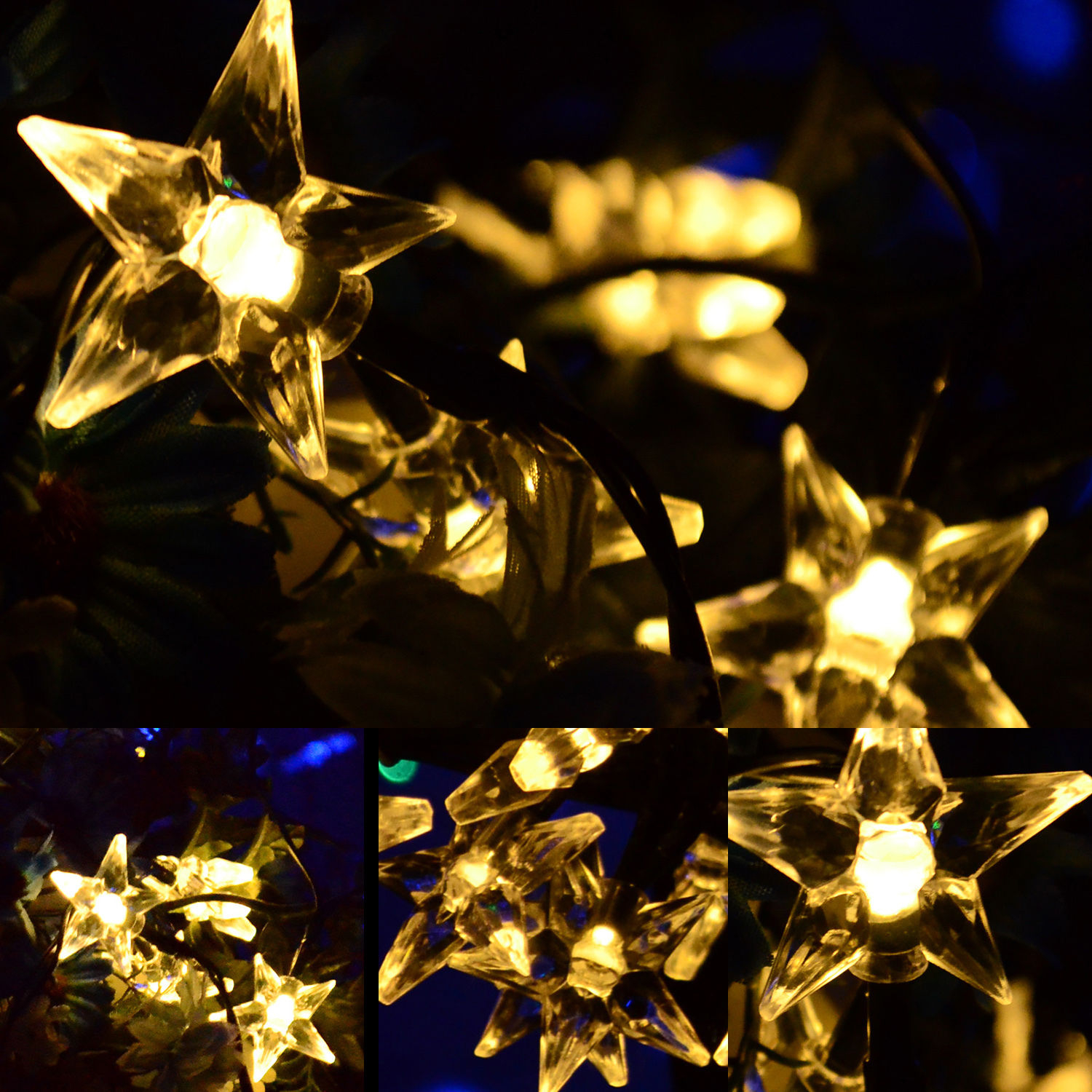 Various Shape LED String Solar Light Outdoor Garden Xmas ...