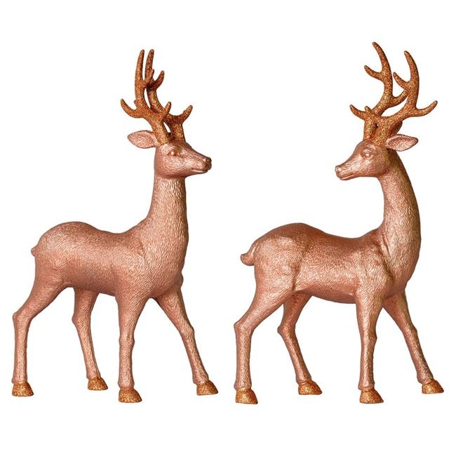Reindeer Christmas Ornament Rose Gold