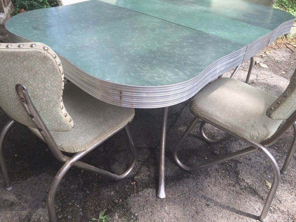 1950s dining table and chairs for sale