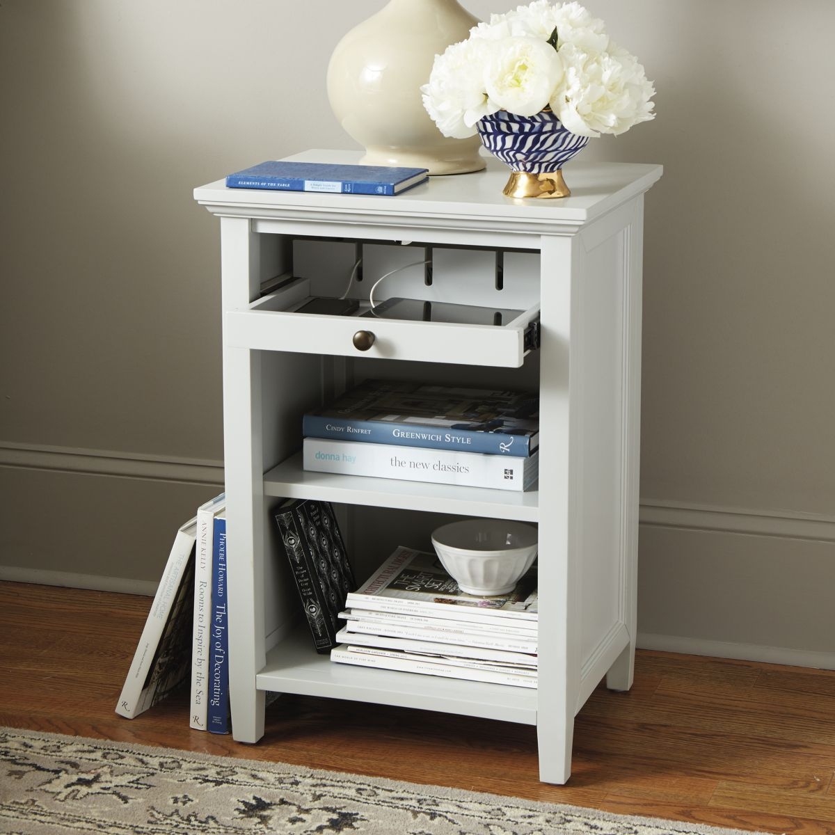 Wesley Nightstand with Charging Station | Ballard Designs