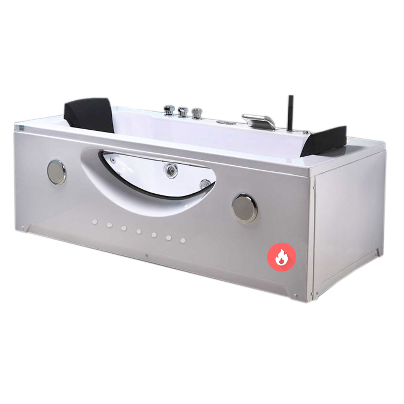 Whirlpool massage hydrotherapy bathtub 70" hot tub 2 two person HARMONY double pump with 24 jets