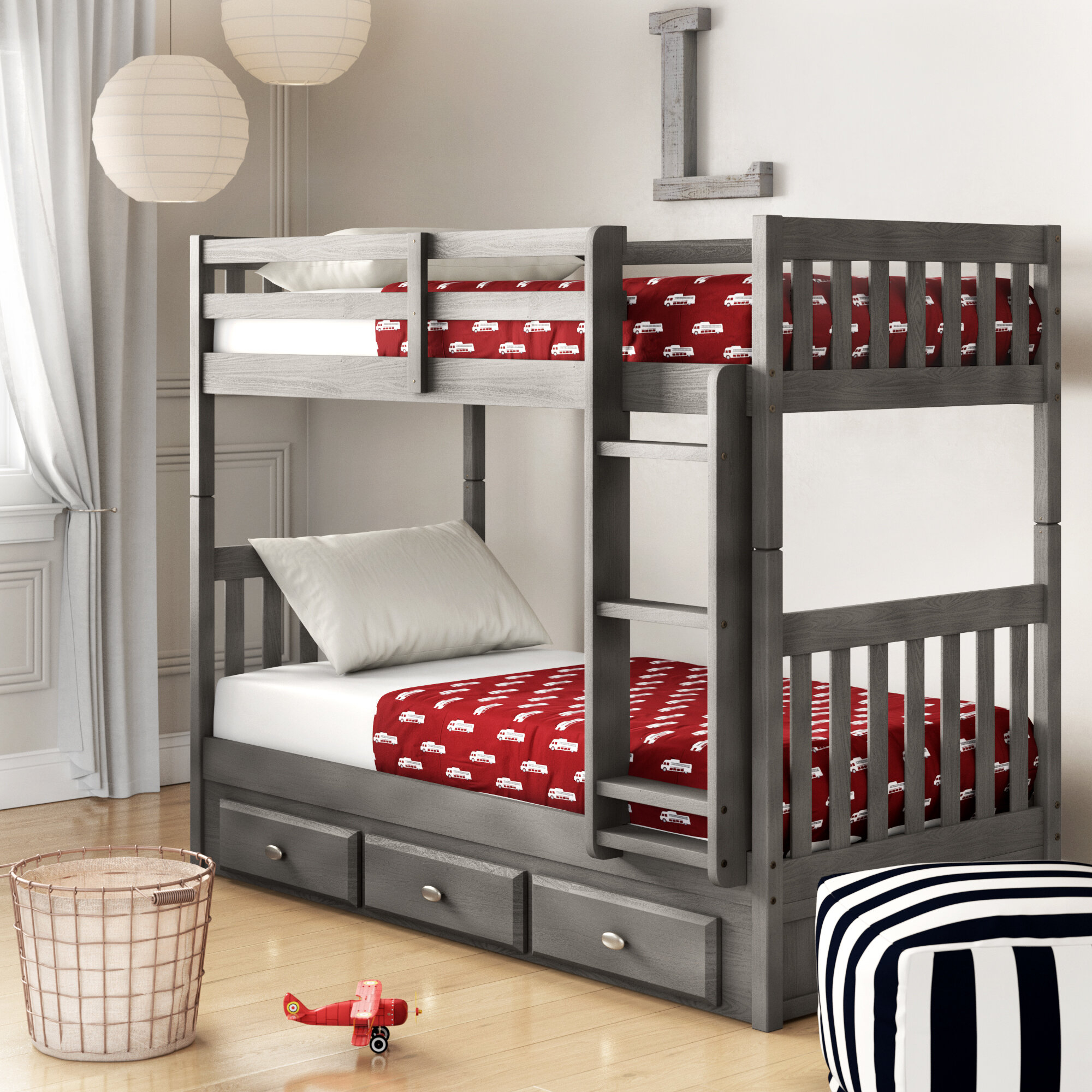 small single bunk beds with storage