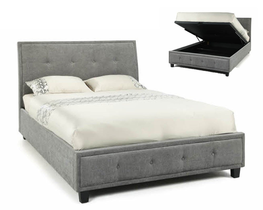 Wilson Steel Kingsize Ottoman Storage Bed Frame