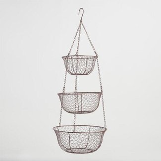 Wire Three-Tier Hanging Basket | World Market