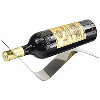Curved Single Bottle Wood Stand 9258 