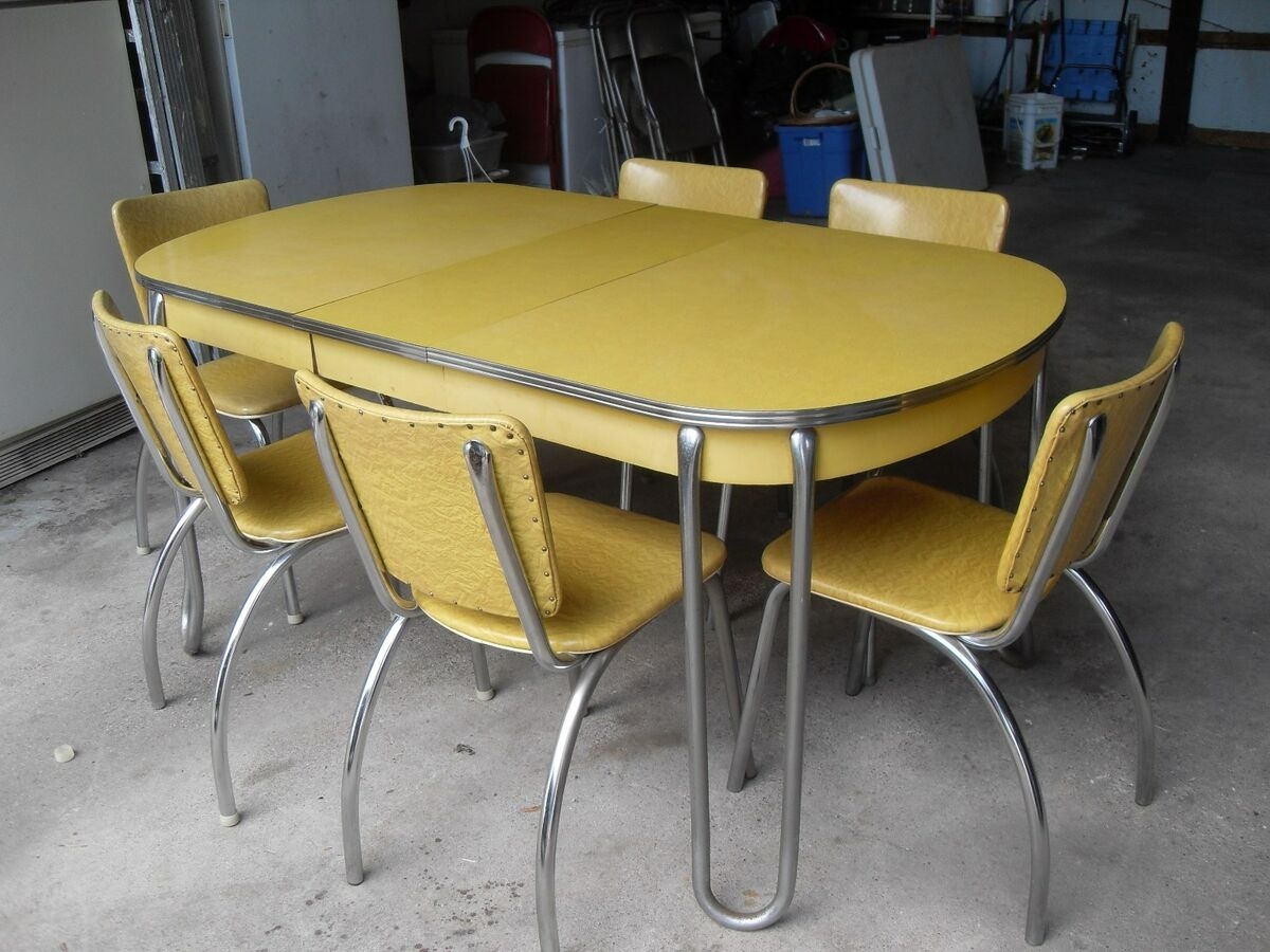 retro red chrome chairs