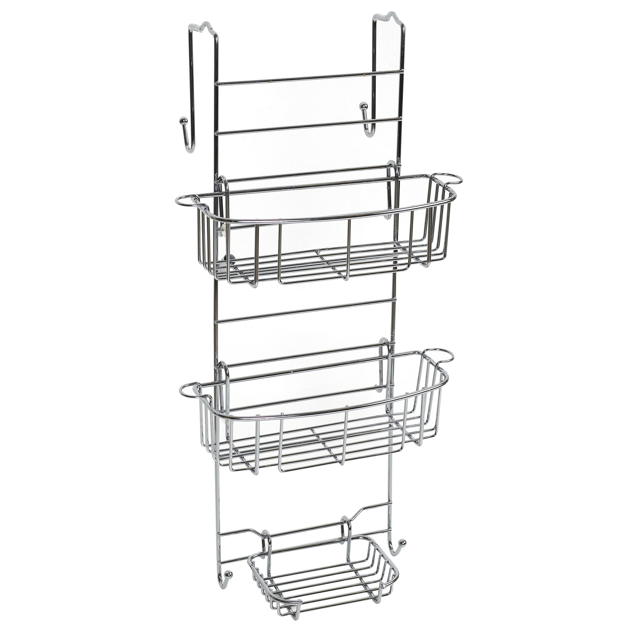 Zenna Home E7803STBB, Over-The-Shower Door Caddy, Stainless Steel