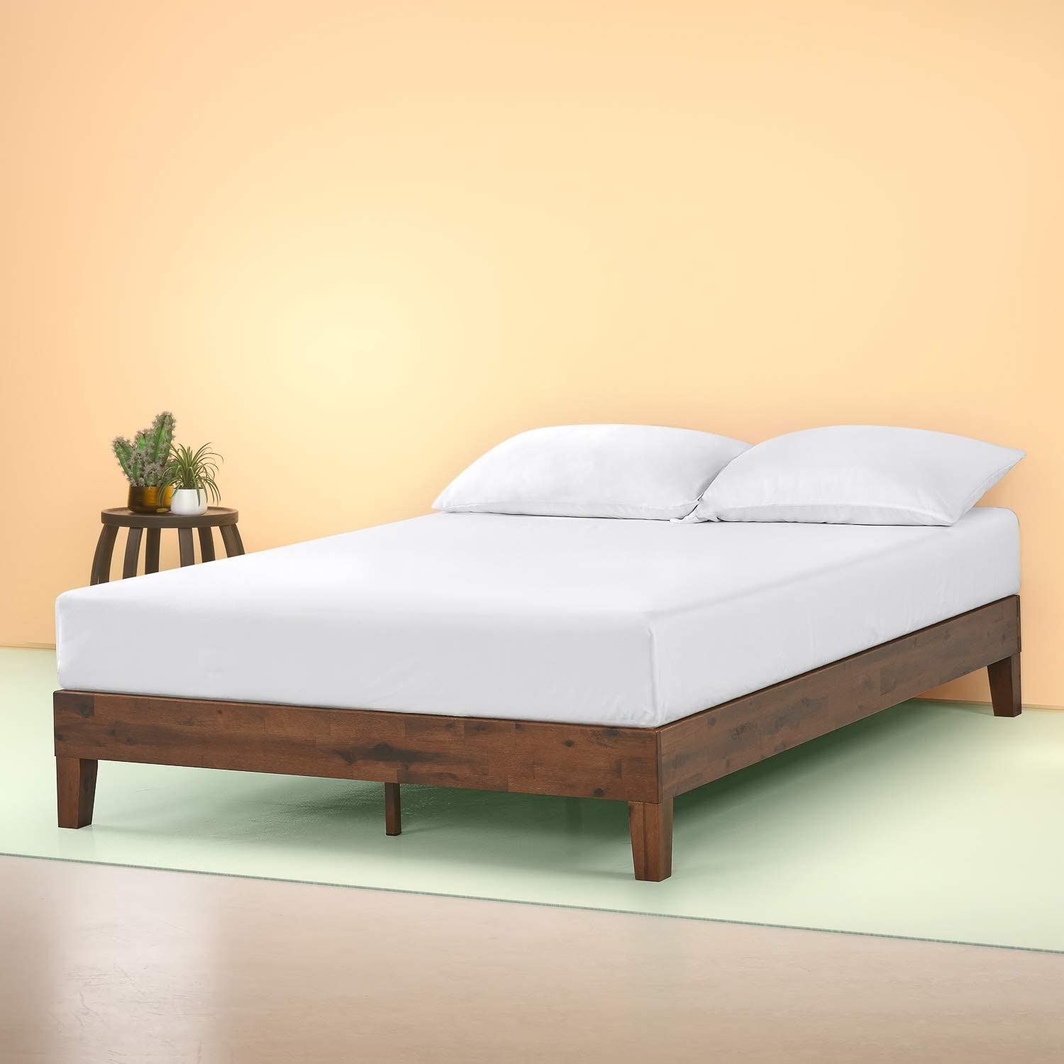 Solid Platform Bed No Slats Visualhunt, Wood Slat Platform Bed Frame