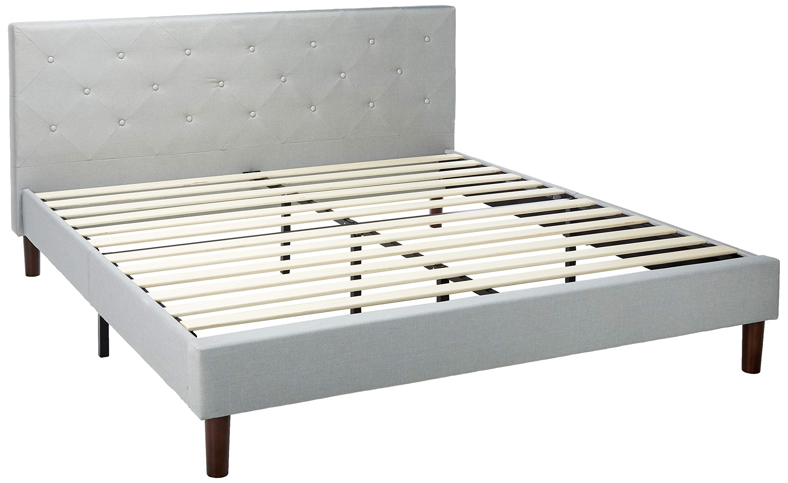 Zinus Upholstered Diamond Stitched Platform Bed